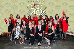 Gala Co-Chair Patty Godfrey, FBEF Events Coordinator Carol Evans, Gala Co-Chair Terrie Gorney. 2nd row (l-r): Rinku Ray, Peggy DeMarsh, Sonal Bhuchar, Jessica Kij, Smita Singh, Donna Tyler-Murray.  3rd Row (l-r): Jeanne Megna, Violet Robertson, Seeju Dupre, Nappinnai Natarajan, Wendy Brooks, Yolanda Humphrey, Carol Scott, Danita Carey, Terri Wang, Mary Favre, Debbie Depinet.