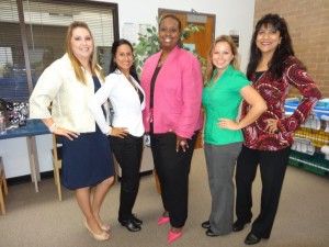 Pictured (from left to right) are Title I Social Workers Kristie Valdez, Regina Garza, LaSonya McArthur, Sara Stansbury and Priti Avantsa.